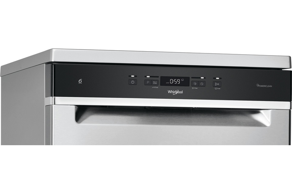 Masina de spalat vase independenta Whirlpool, 14 seturi, Clasa E, Natural Dry, Power Clean, Multizone, 8 programe, 60 cm, Argintiu, 6th Sense WFC 3C26 P X 13 product image