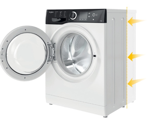 Šaura veļas mazgājamā mašīna ((Melna)
