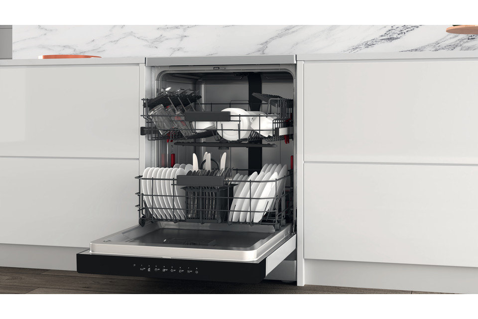 Masina de spalat vase independenta Whirlpool, 14 seturi, Clasa E, Natural Dry, Power Clean, Multizone, 8 programe, 60 cm, Argintiu, 6th Sense WFC 3C26 P X 14 product image